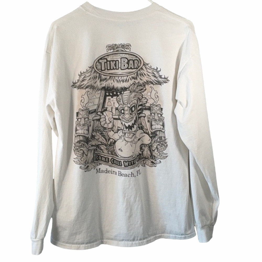 Gildan White Long Sleeve Men's Tee - Picture 3 of 6